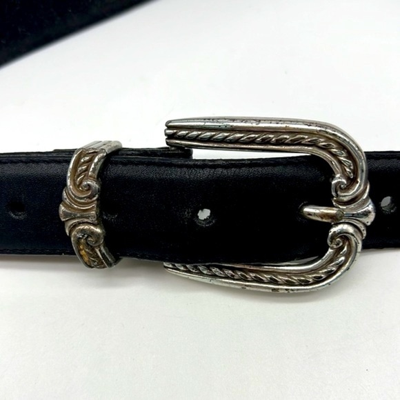 Brighton - Vintage  Leather Silver Buckle And Hearts Belt Size Medium main image 9